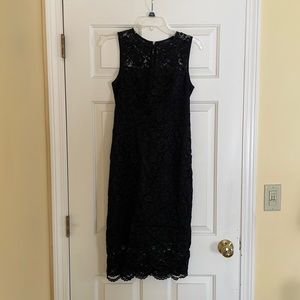 The limited size 2 tall lace black dress